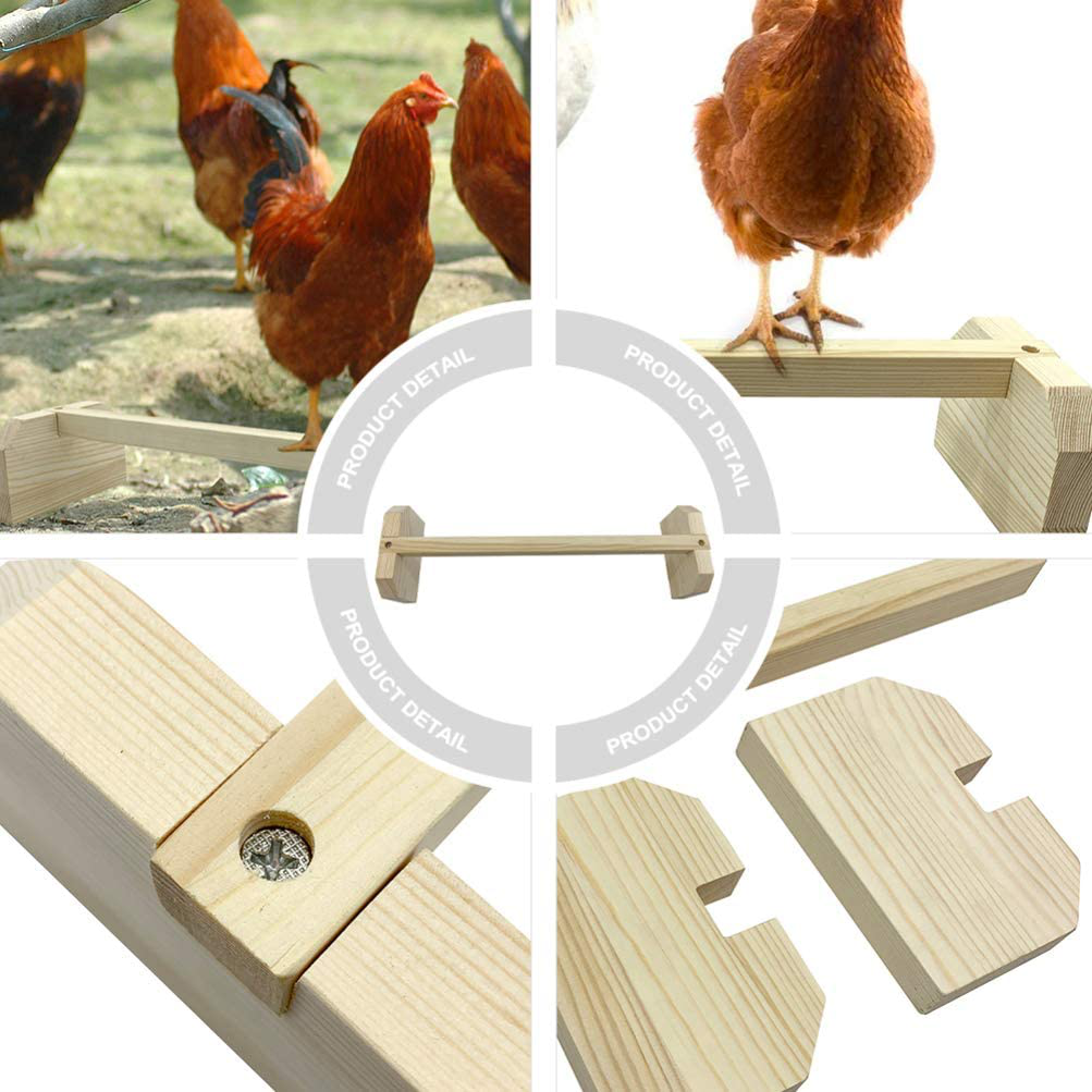 POPETPOP 2Pcs Chicken Perch Wooden Roosting Bar for Coop and Brooder Bird Perch for Large Bird Baby Chicks Pollos Gallinas Polluelos Parrots Animals & Pet Supplies > Pet Supplies > Bird Supplies > Bird Ladders & Perches POPETPOP   