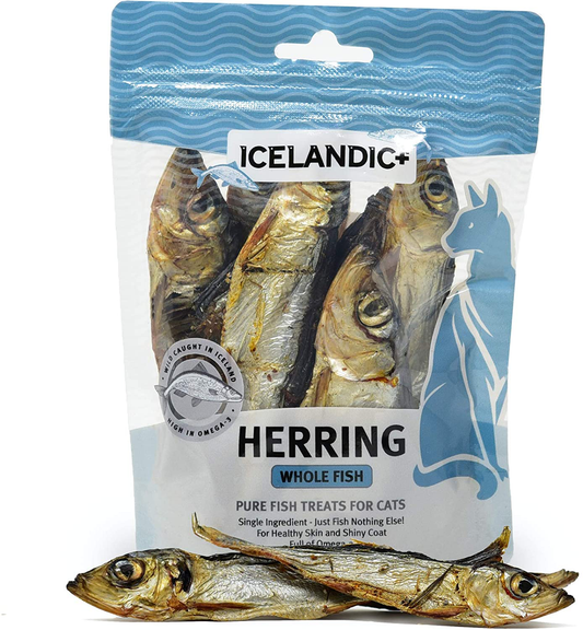 Icelandic+| All-Natural Cat Treats| Whole Fish, 1.5 Oz. Animals & Pet Supplies > Pet Supplies > Cat Supplies > Cat Treats Icelandic+ Herring  