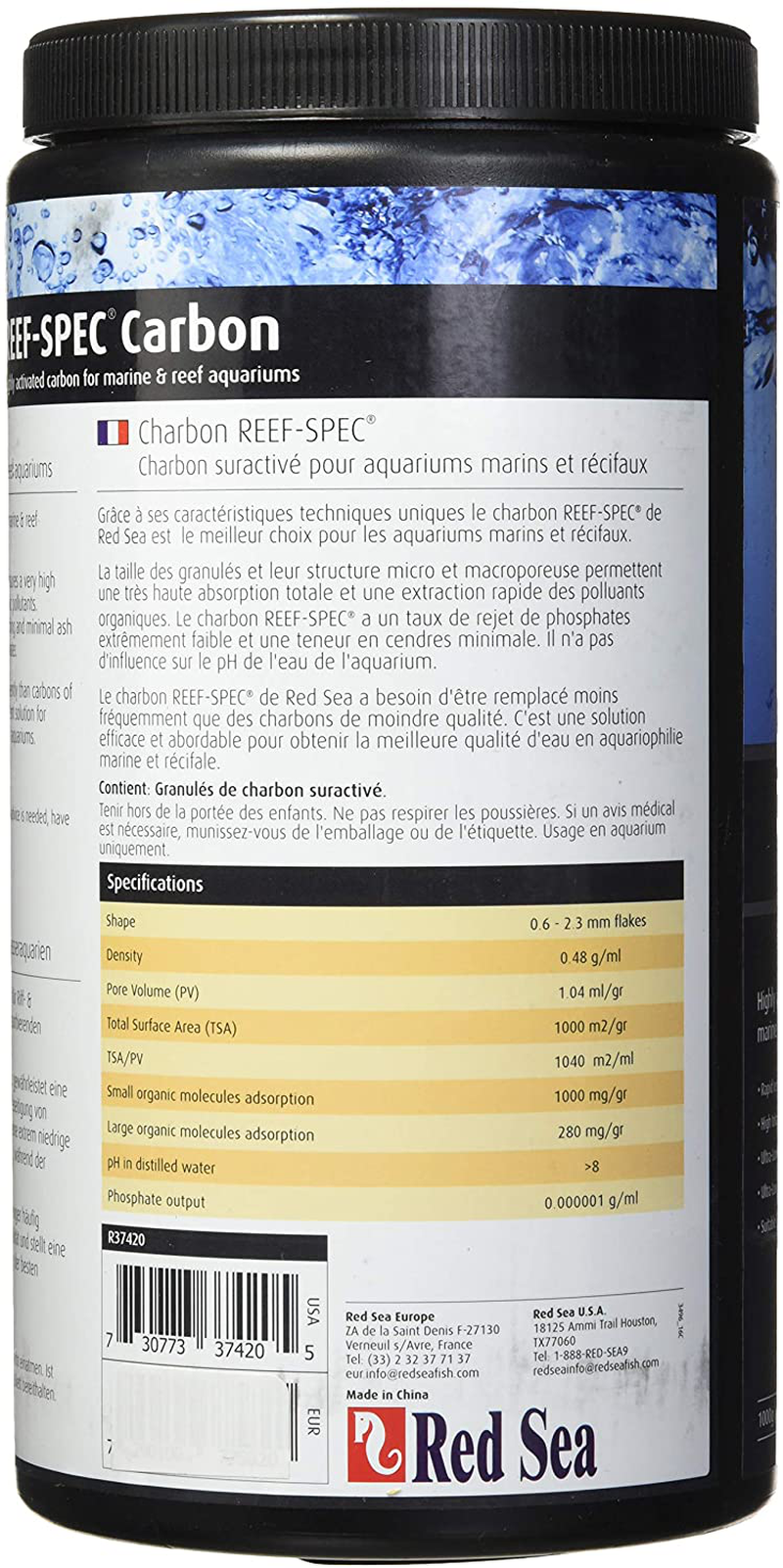 REEF Red Sea SPEC Carbon - Aquarium Filter Media Animals & Pet Supplies > Pet Supplies > Fish Supplies > Aquarium Filters Reef   