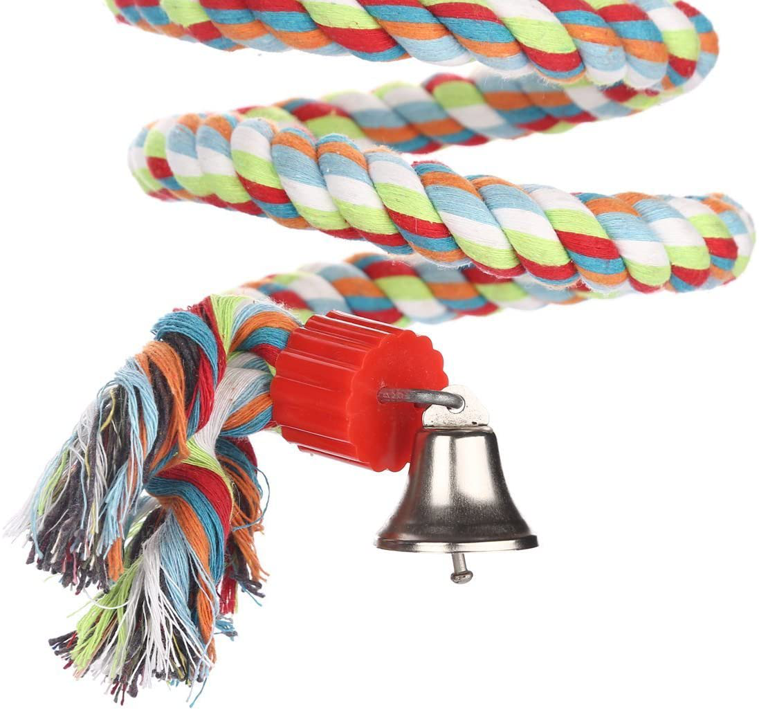 Jusney Bird Perch, Large Parrot Toys Climbing Rope Bungee Bird Toys Animals & Pet Supplies > Pet Supplies > Bird Supplies > Bird Toys Jusney   