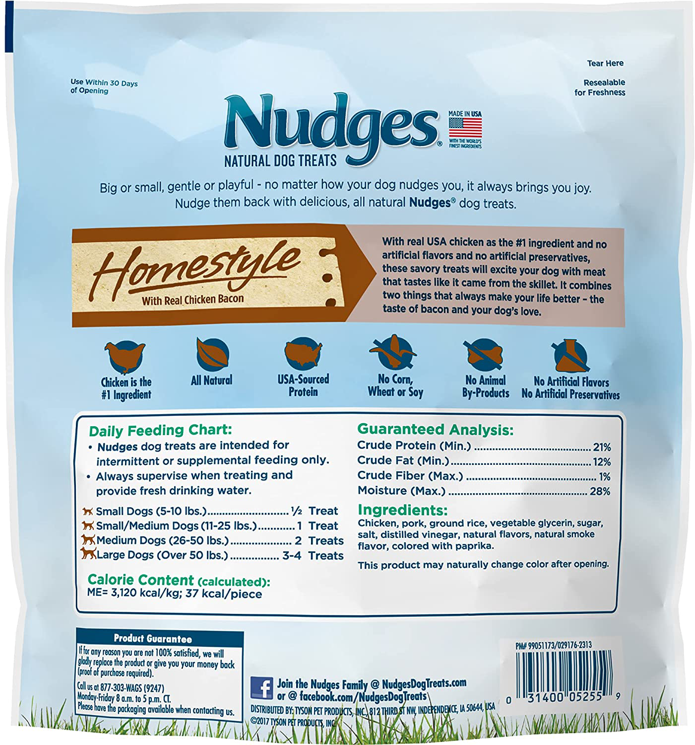 Nudges Natural Dog Treats Homestyle Made with Real Chicken Bacon Animals & Pet Supplies > Pet Supplies > Small Animal Supplies > Small Animal Treats Nudges   