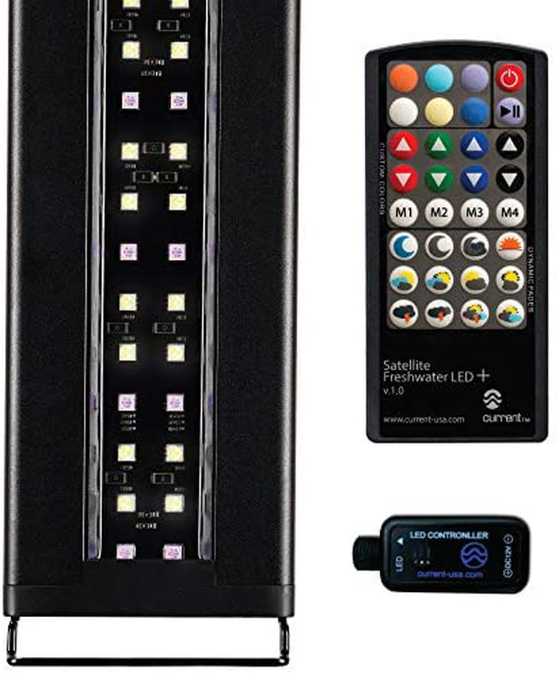 Current USA Satellite Freshwater LED plus Light for Aquarium Animals & Pet Supplies > Pet Supplies > Fish Supplies > Aquarium Lighting Current USA Black - Dynamic Color Control 24 to 36-Inch 