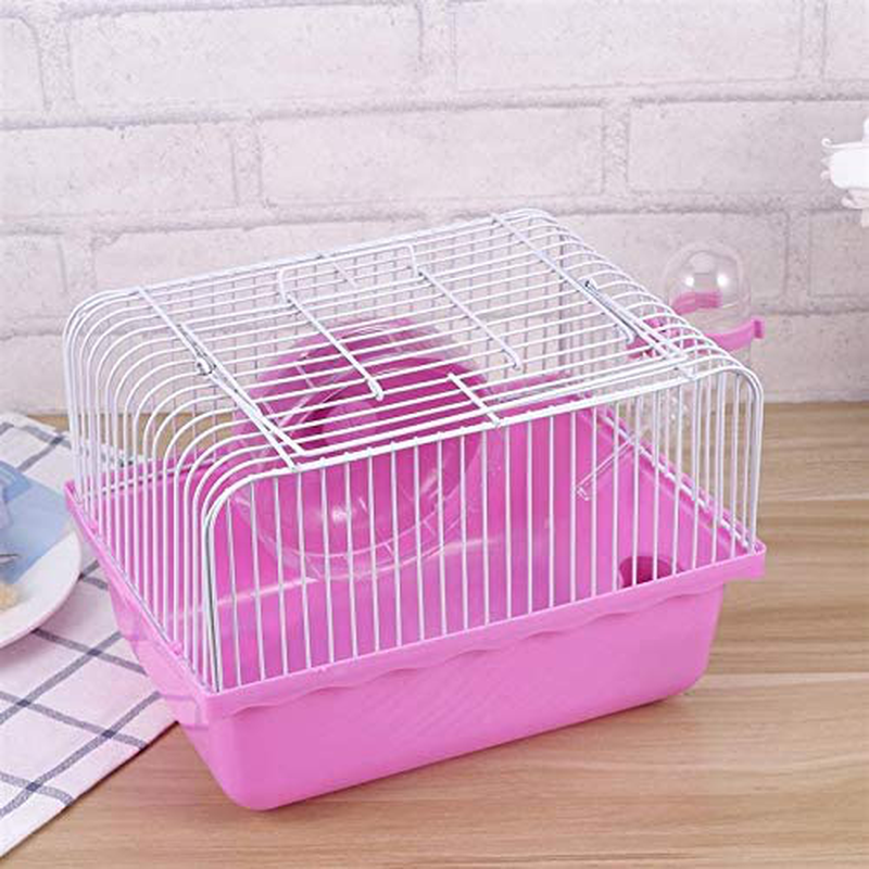 Simple Cavie Guinea Pig Cage & Rabbit Cage | Pet Cage Includes Free Water Bottle & Food Bowl&Hamster Running Wheel (Pink) Animals & Pet Supplies > Pet Supplies > Small Animal Supplies > Small Animal Habitats & Cages Zhang Ku   