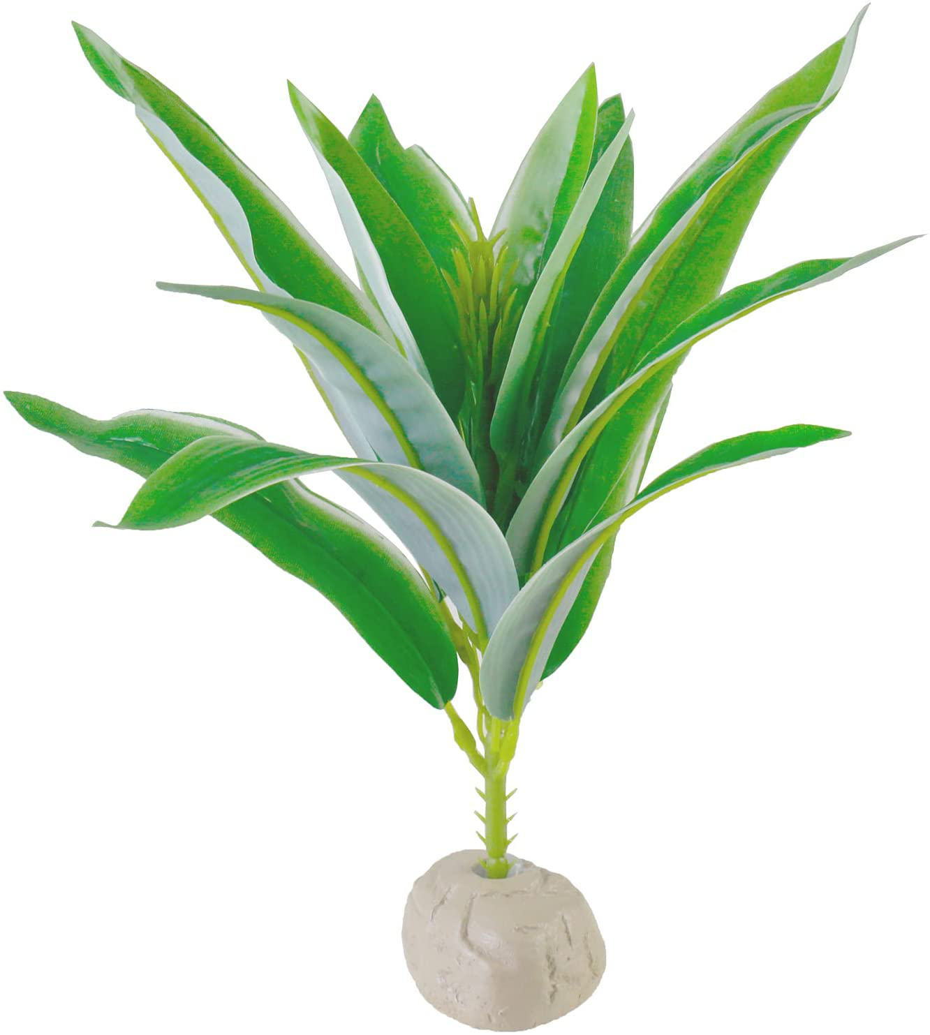 AQUANEAT Reptile Plant, Fake Plant for Reptiles, Reptile Terrarium Decor Animals & Pet Supplies > Pet Supplies > Reptile & Amphibian Supplies > Reptile & Amphibian Habitat Accessories AQUANEAT White Edge  