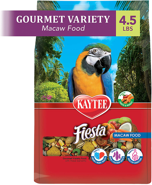 Kaytee Fiesta Macaw Bird Food Animals & Pet Supplies > Pet Supplies > Bird Supplies > Bird Treats Kaytee 4.5 Pound (Pack of 1)  