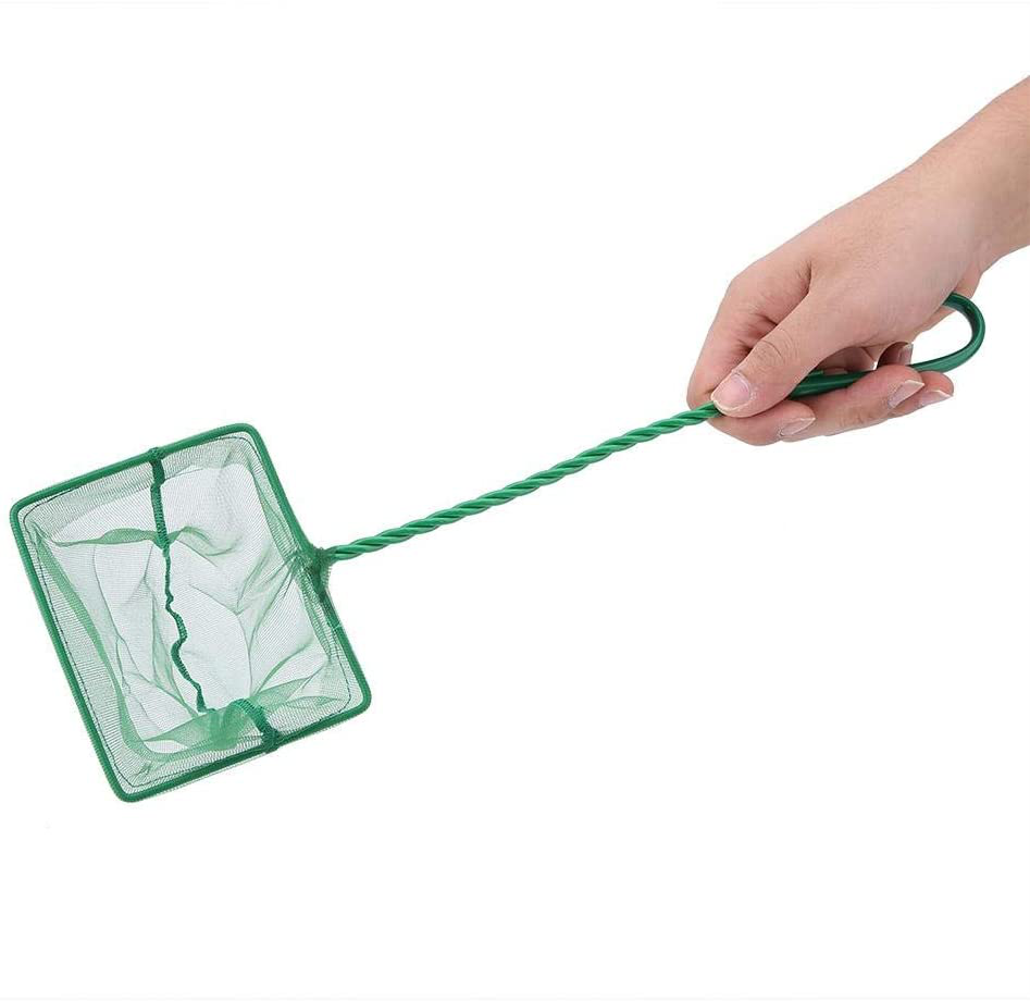 Fish Landing Net, Aquarium Fish Net Long Handle Square Aquarium Fish Tank Fishing Net Portable Green Fishbowl Fishing Landing Net Floating Objects Clean Tools Animals & Pet Supplies > Pet Supplies > Fish Supplies > Aquarium Fish Nets Semme   