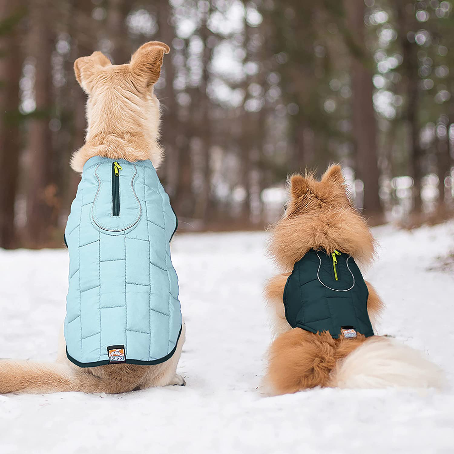 Kurgo Loft Jacket Dog Coat - Reversible Dog Winter Coat - Works with Harnesses - Dog Winter Jacket with Reflective Accents - Winter Dog Coat for Hiking - Dog Coats for Small, Medium, Large Dogs Animals & Pet Supplies > Pet Supplies > Dog Supplies > Dog Apparel Kurgo   