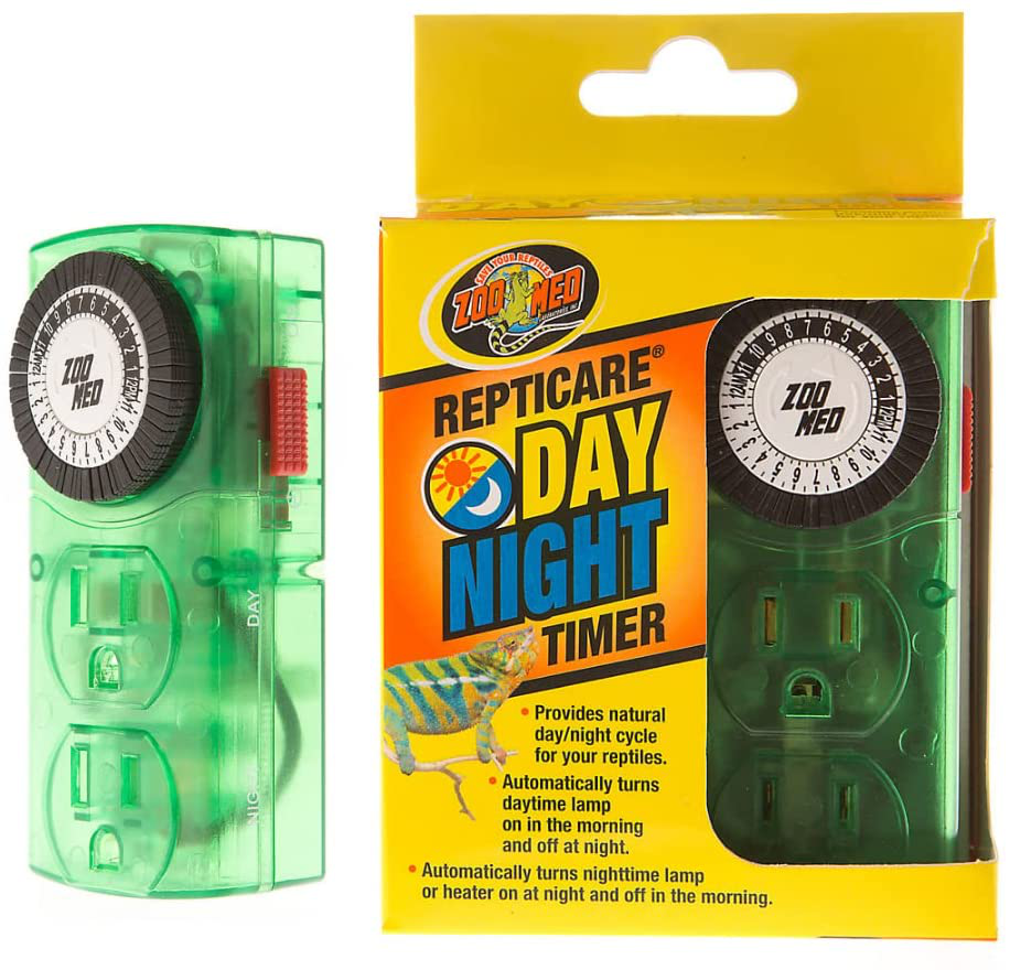 Dbdpet 'S Bundle with Zoomed Repticare Day & Night Reptile Timer - Automate Your Reptiles Lighting & Heating Schedules & Includes Attached Pro-Tip Guide