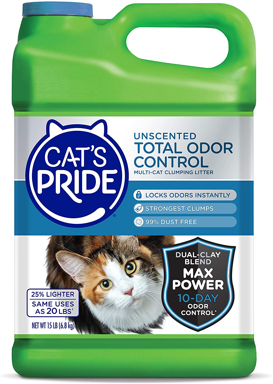 Cat’S Pride Clumping Clay Multi-Cat Litter 15 Pounds Animals & Pet Supplies > Pet Supplies > Cat Supplies > Cat Litter Box Liners Cat's Pride Total Odor Control  