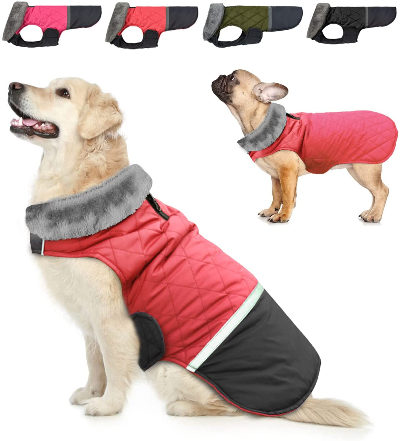 TIESOME Polar Fleece Winter Clothes Pet Vest, Dog Sweater with Leash R –  KOL PET