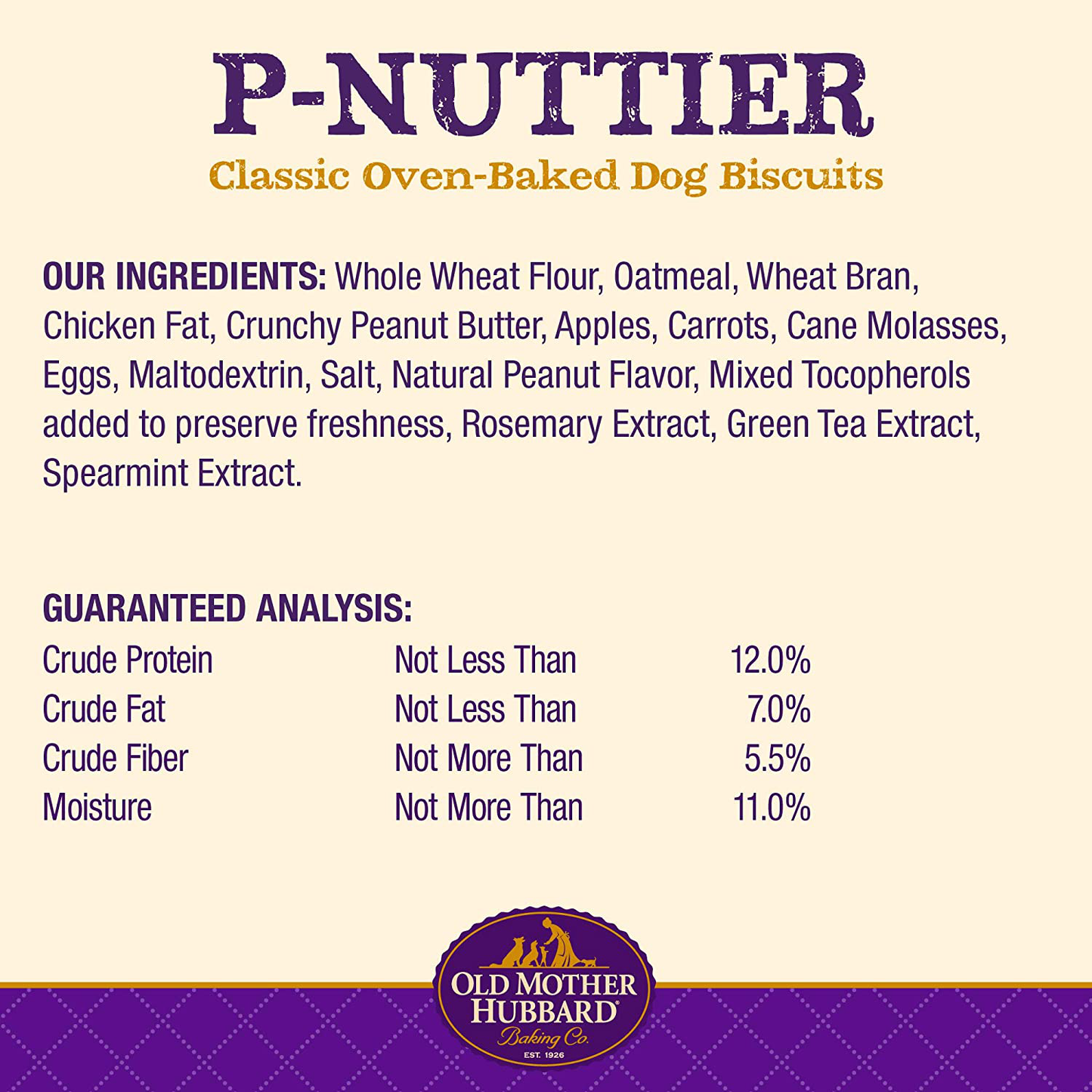 Old Mother Hubbard Classic P-Nuttier Peanut Butter Dog Treats, Oven Baked Crunchy Treats for Small Dogs, Natural, Healthy, Mini Training Treats Animals & Pet Supplies > Pet Supplies > Dog Supplies > Dog Treats WellPet LLC   