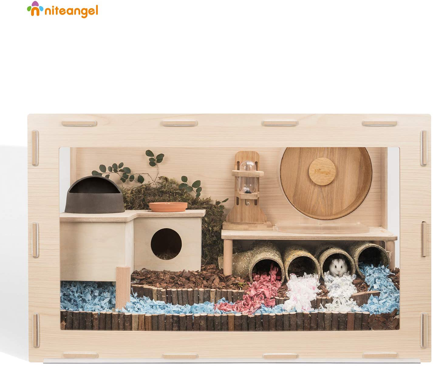 Niteangel Bigger World MDF Aspen Small Animal Cage for Hamsters