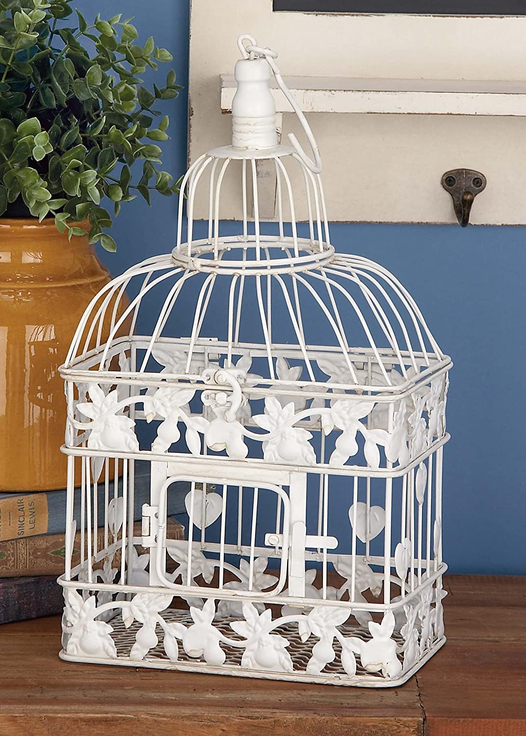 Deco 79 82676 2-Piece Metal Square Bird Cage Set Animals & Pet Supplies > Pet Supplies > Bird Supplies > Bird Cages & Stands Deco 79   