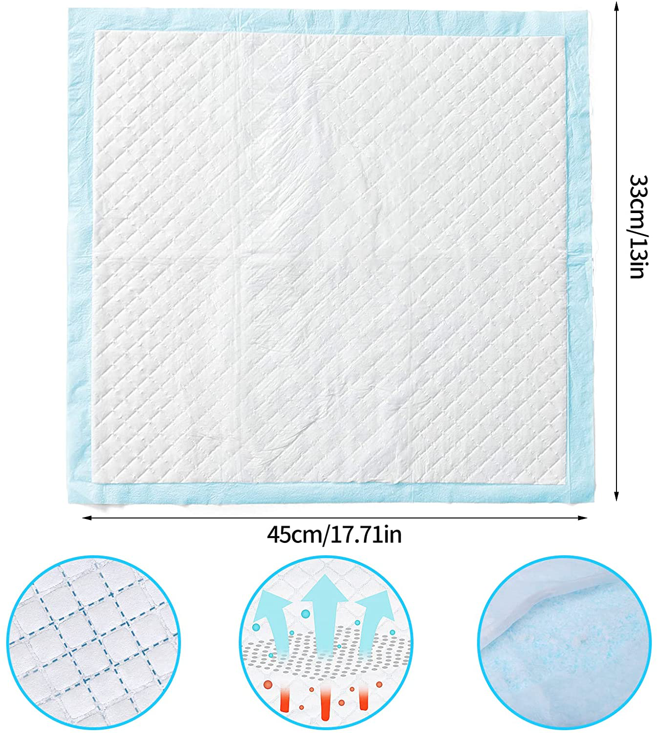 CAILOS Rabbit Pee Pads, Disposable Super Absorbent Diaper, Pet Toilet/Potty Training Pads for Guinea Pigs, Hedgehog, Hamsters, Chinchillas, Cats, and Other Small Animals Animals & Pet Supplies > Pet Supplies > Small Animal Supplies > Small Animal Bedding CAILOS   