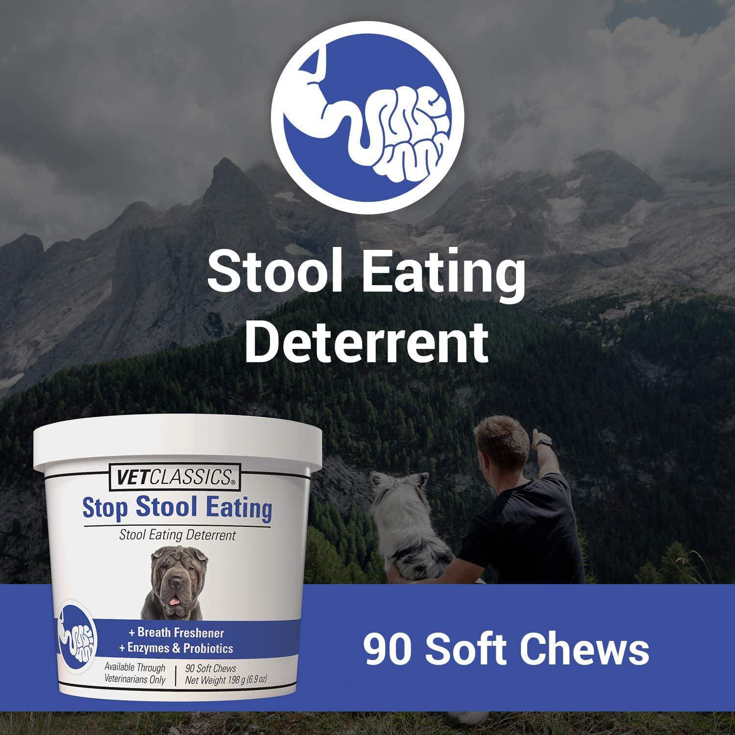 Vet Classics Stop Stool Eating Pet Health Supplement for Dogs – Dog Breath Freshener – Stops Dogs from Eating Stool – Enzymes, Probiotics Animals & Pet Supplies > Pet Supplies > Small Animal Supplies > Small Animal Treats Vet Classics   