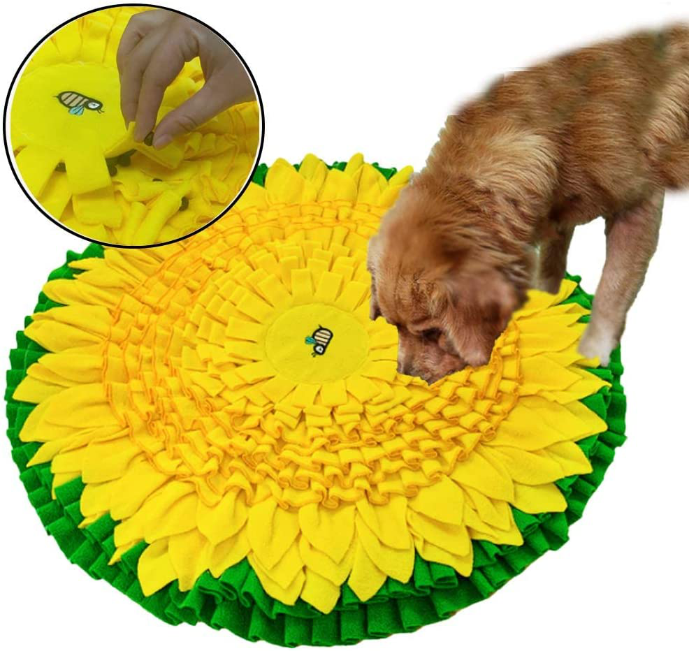 Petfun Snuffle Mat for Dogs - Interactive Feed Mat/Treat Puzzle Mat for Nature Foraging Skills Training, Stress Relief, Brain Stimulation, Durable/Machine Washable/Foldable Animals & Pet Supplies > Pet Supplies > Dog Supplies > Dog Treadmills PetFun   