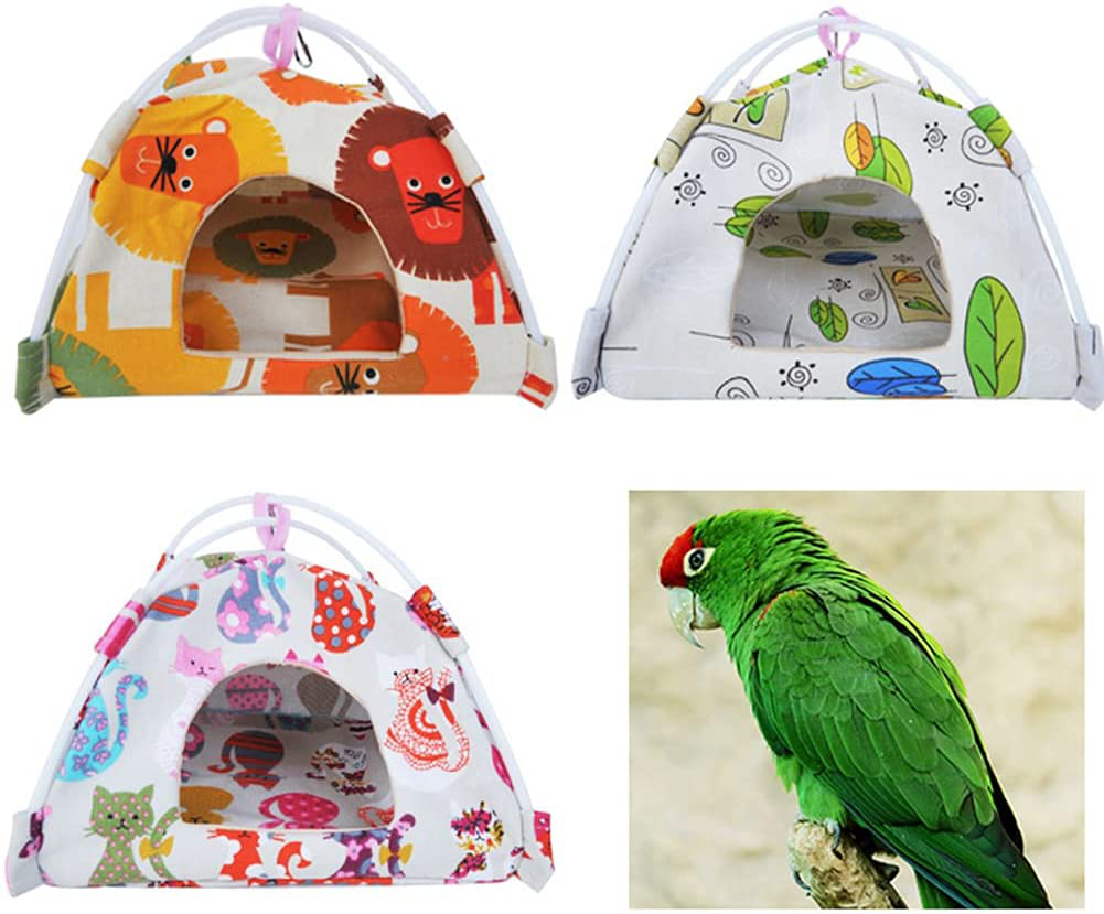 Keersi Winter Warm Bird Nest House Bed Hut Hanging Hammock Toy for Parakeet Cockatiel Cockatoo Conure Lovebird Budgie African Grey Amazon Macaw Eclectus Medium Large Parrot Cage Perch Stand Animals & Pet Supplies > Pet Supplies > Bird Supplies > Bird Cage Accessories Keersi   