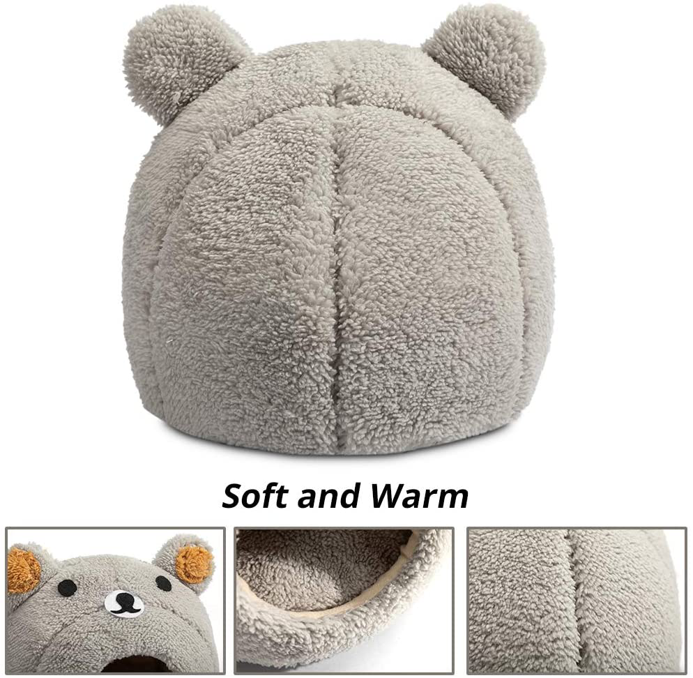 Hollypet Warm Small Pet Animals Bed Dutch Pig Hamster Cotton Nest Hedgehog Rat Chinchilla Guinea Habitat Mini House, Teddy Bear Animals & Pet Supplies > Pet Supplies > Small Animal Supplies > Small Animal Habitat Accessories Hollypet   