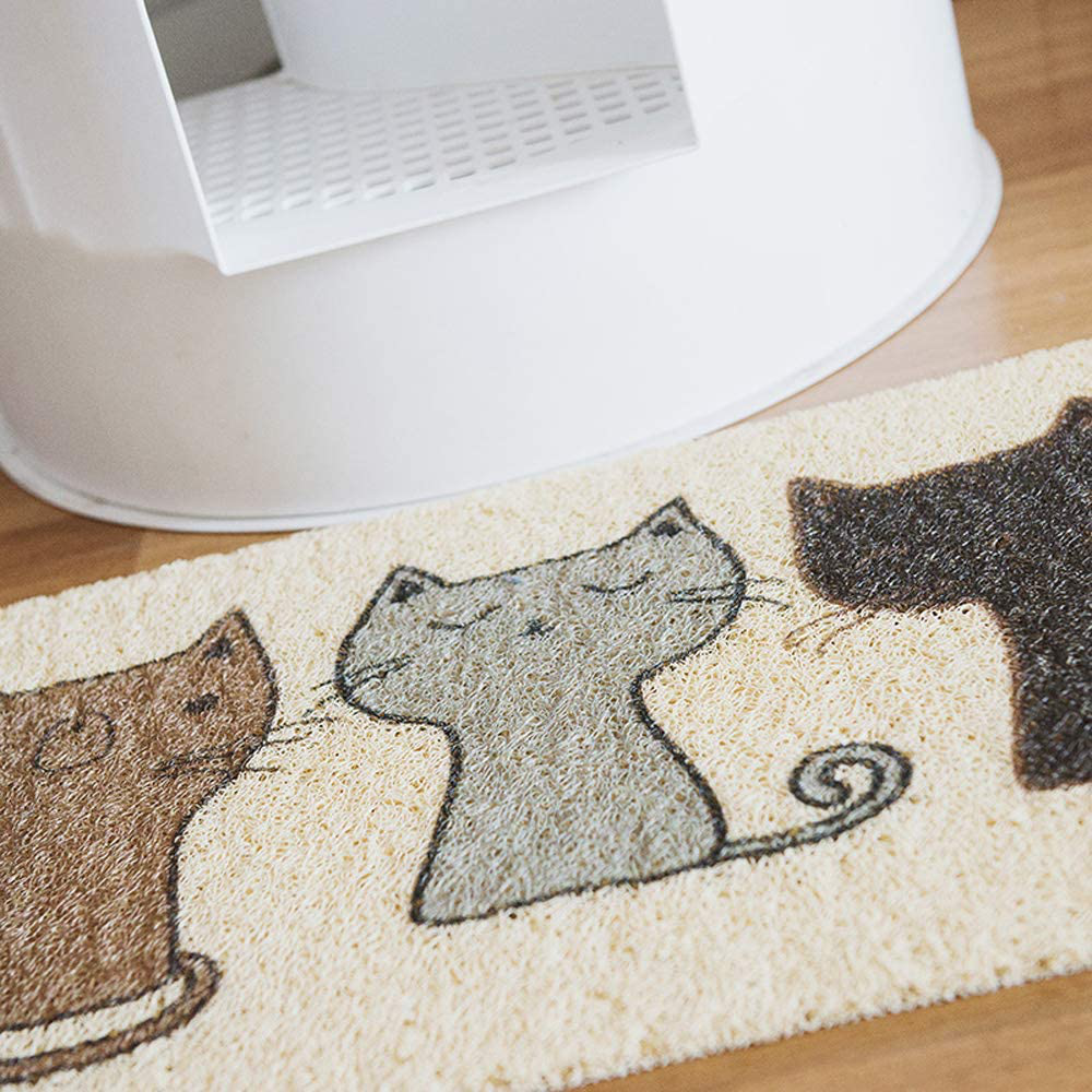 Dimolan Cat Litter Mat,Super Cute Cat Feeding Placemat for Puppy Pet Food Catching,Water-Resistant,Durable and Easy to Clean. Animals & Pet Supplies > Pet Supplies > Cat Supplies > Cat Litter Box Mats Dimolan   