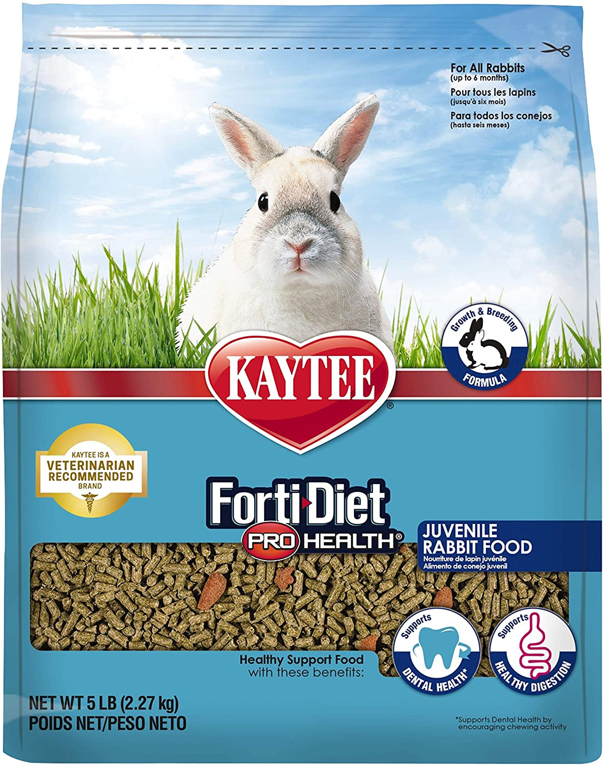 Kaytee Forti-Diet Pro Health Juvenile Rabbit Food 5Lb Animals & Pet Supplies > Pet Supplies > Small Animal Supplies > Small Animal Food Kaytee   