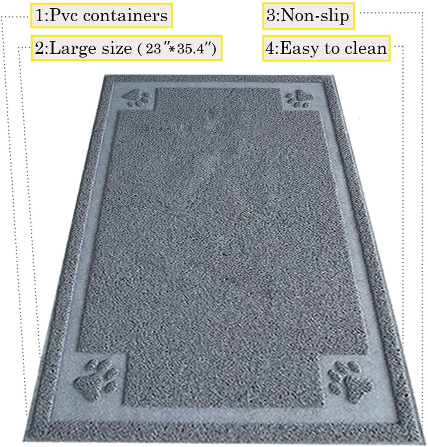 PAWISE Cat Litter Mat Trapping Mat Litter Box Rug Carpet Easy