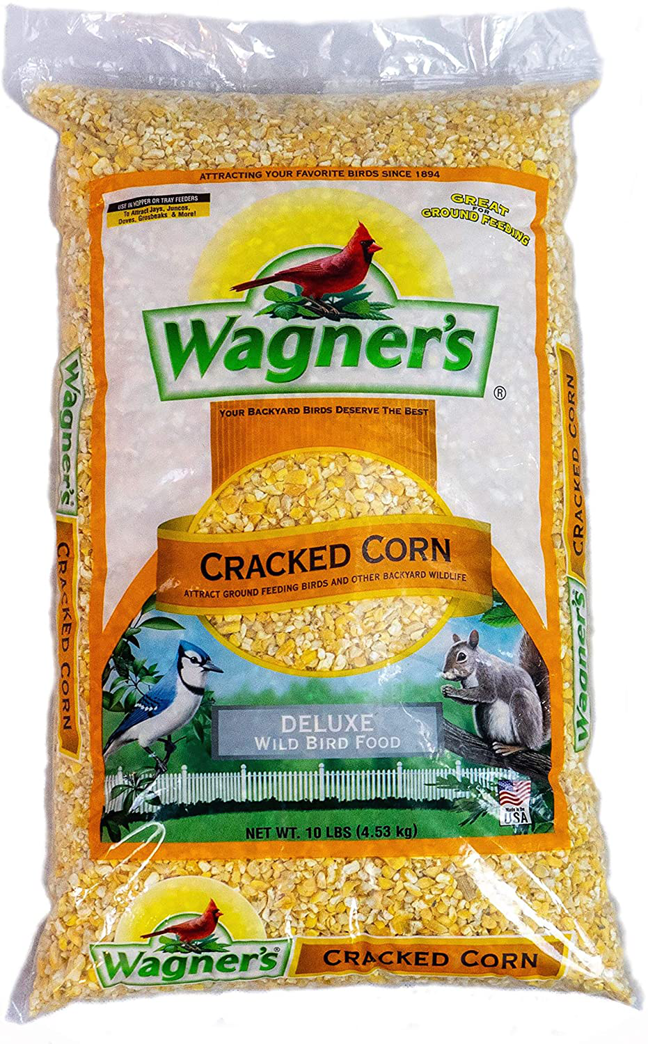 Wagner'S 18542 Cracked Corn Wild Bird Food, 10-Pound Bag Animals & Pet Supplies > Pet Supplies > Bird Supplies > Bird Food Wagner's   