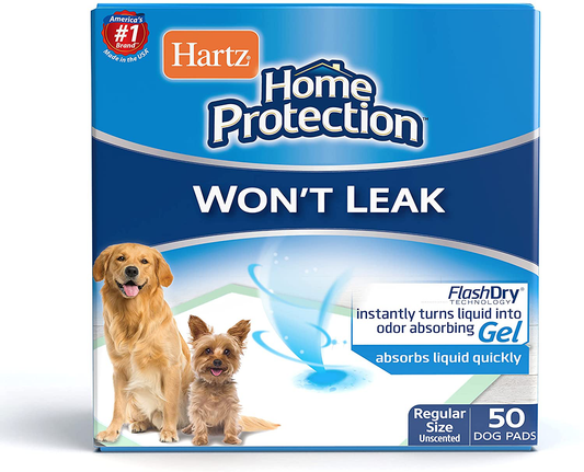Hartz Home Protection Unscented Dog Pads, Super Absorbent & Won’T Leak, Pad Sizes & Package Counts Varies Animals & Pet Supplies > Pet Supplies > Dog Supplies > Dog Diaper Pads & Liners Hartz   