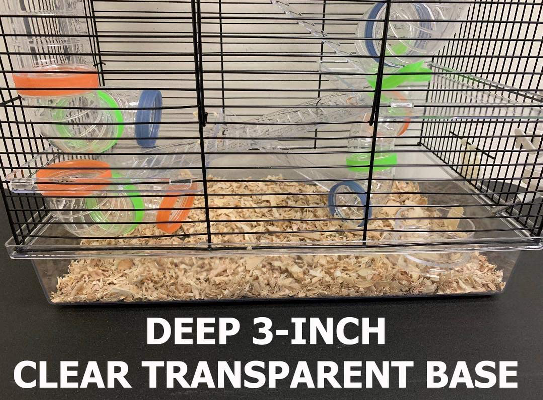 Large 5 Level Funland with Clear Transparent Tunnels Tubes Base Top Play Zone for Habitat Hamster Rodent Gerbil Mouse Mice Small Animal Critter Cage Animals & Pet Supplies > Pet Supplies > Small Animal Supplies > Small Animal Habitats & Cages Mcage   