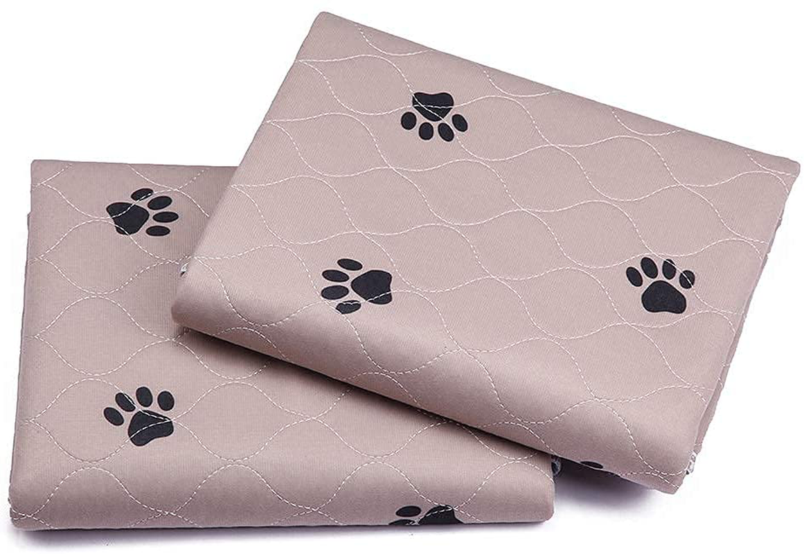 Sincopet Reusable Pee Pad + Free Puppy Grooming Gloves/Quilted, Fast Absorbing Machine Washable Dog Whelping Pad/Waterproof Puppy Training Pad/Housebreaking Absorption Pads Animals & Pet Supplies > Pet Supplies > Dog Supplies > Dog Diaper Pads & Liners SincoPet Brown 18x24 Inch (Pack of 4) 