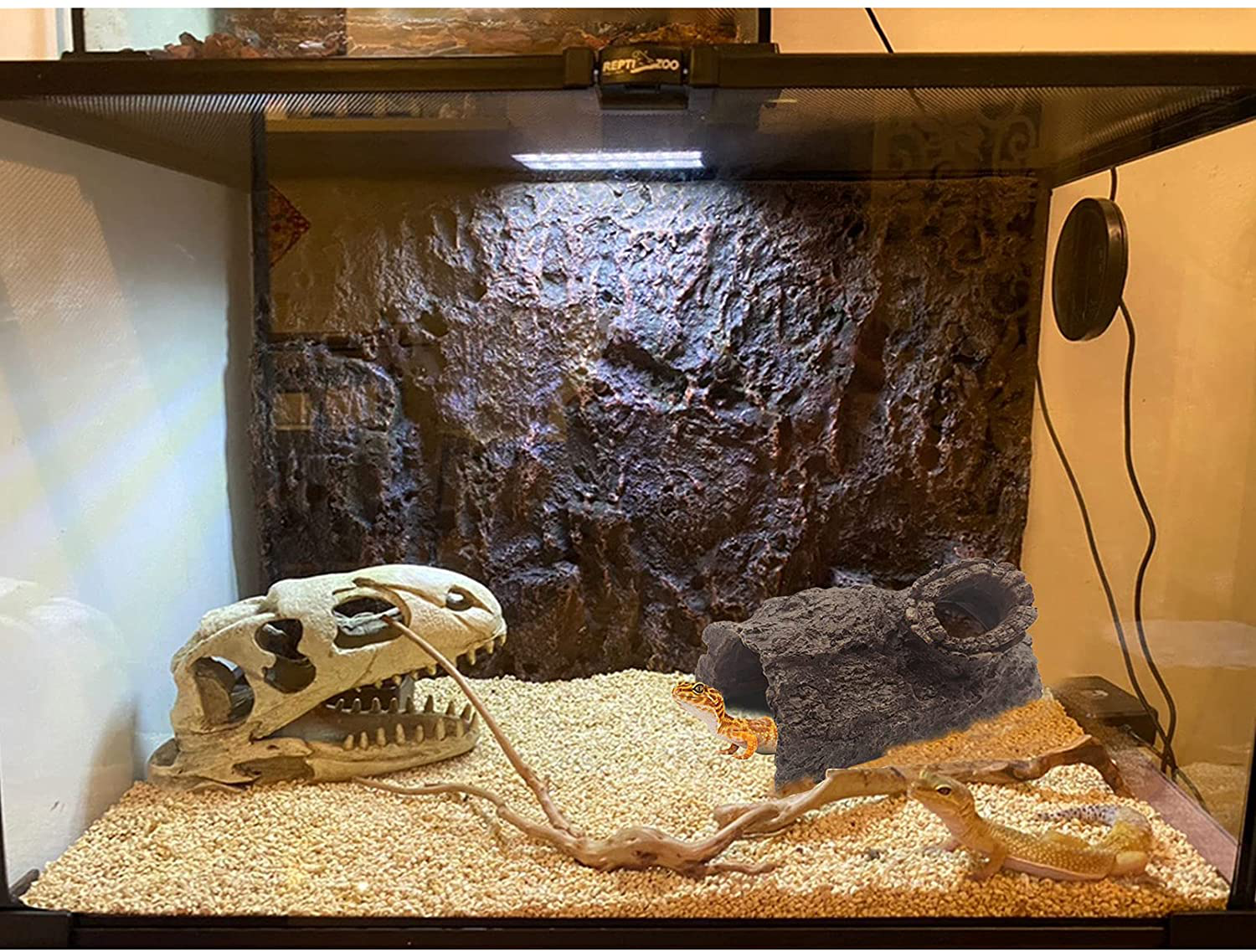 Tfwadmx Large Reptile Hideout Cave Lizard Resin Hollow Tree Trunk Habitat Decoration Decaying Driftwood Hut Ornament Bark Bend Tank Decor Terrarium Accessories for Gecko,Chameleon and Hermit Crabs Animals & Pet Supplies > Pet Supplies > Reptile & Amphibian Supplies > Reptile & Amphibian Habitat Accessories Tfwadmx   