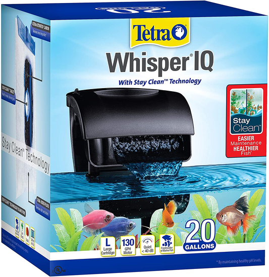 Tetra Whisper IQ Power Filter for Aquariums, with Quiet Technology Animals & Pet Supplies > Pet Supplies > Fish Supplies > Aquarium Filters Tetra 20-Gallon  