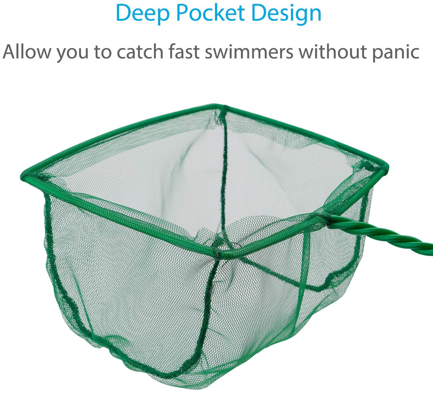 Pawfly 6 Inch Aquarium Fish Net Set Fish Catch Nets with Plastic Handle Animals & Pet Supplies > Pet Supplies > Fish Supplies > Aquarium Cleaning Supplies Pawfly   