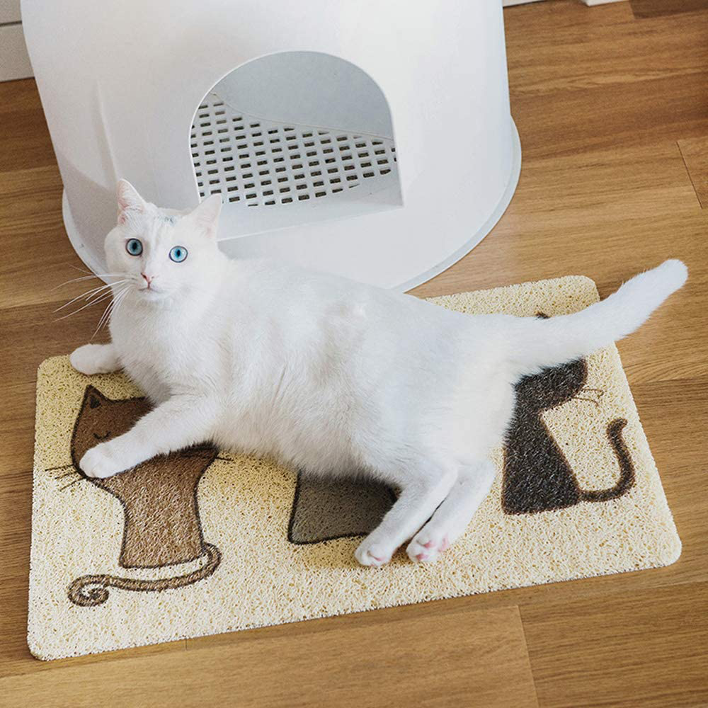 Dimolan Cat Litter Mat,Super Cute Cat Feeding Placemat for Puppy Pet Food Catching,Water-Resistant,Durable and Easy to Clean. Animals & Pet Supplies > Pet Supplies > Cat Supplies > Cat Litter Box Mats Dimolan   