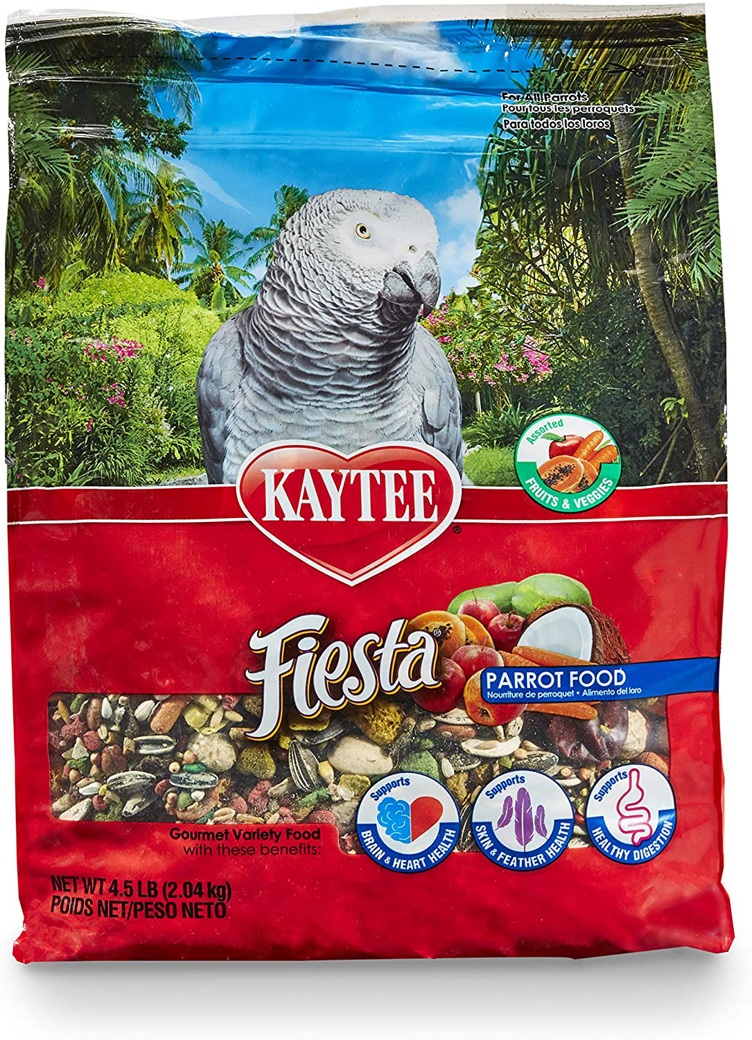 Kaytee Fiesta Parrot Food Animals & Pet Supplies > Pet Supplies > Bird Supplies > Bird Treats Kaytee 4.5 Pound (Pack of 1)  