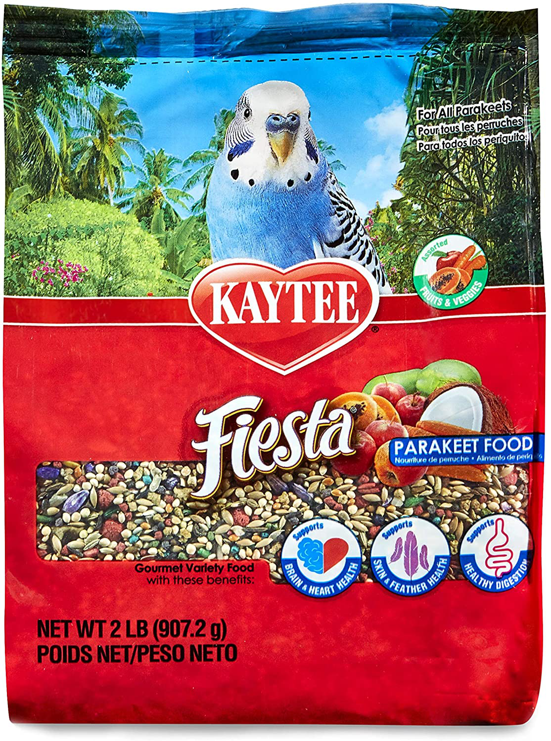 Kaytee Fiesta Parakeet Food Animals & Pet Supplies > Pet Supplies > Bird Supplies > Bird Treats Kaytee Standard Packaging 2 Pound (Pack of 1) 