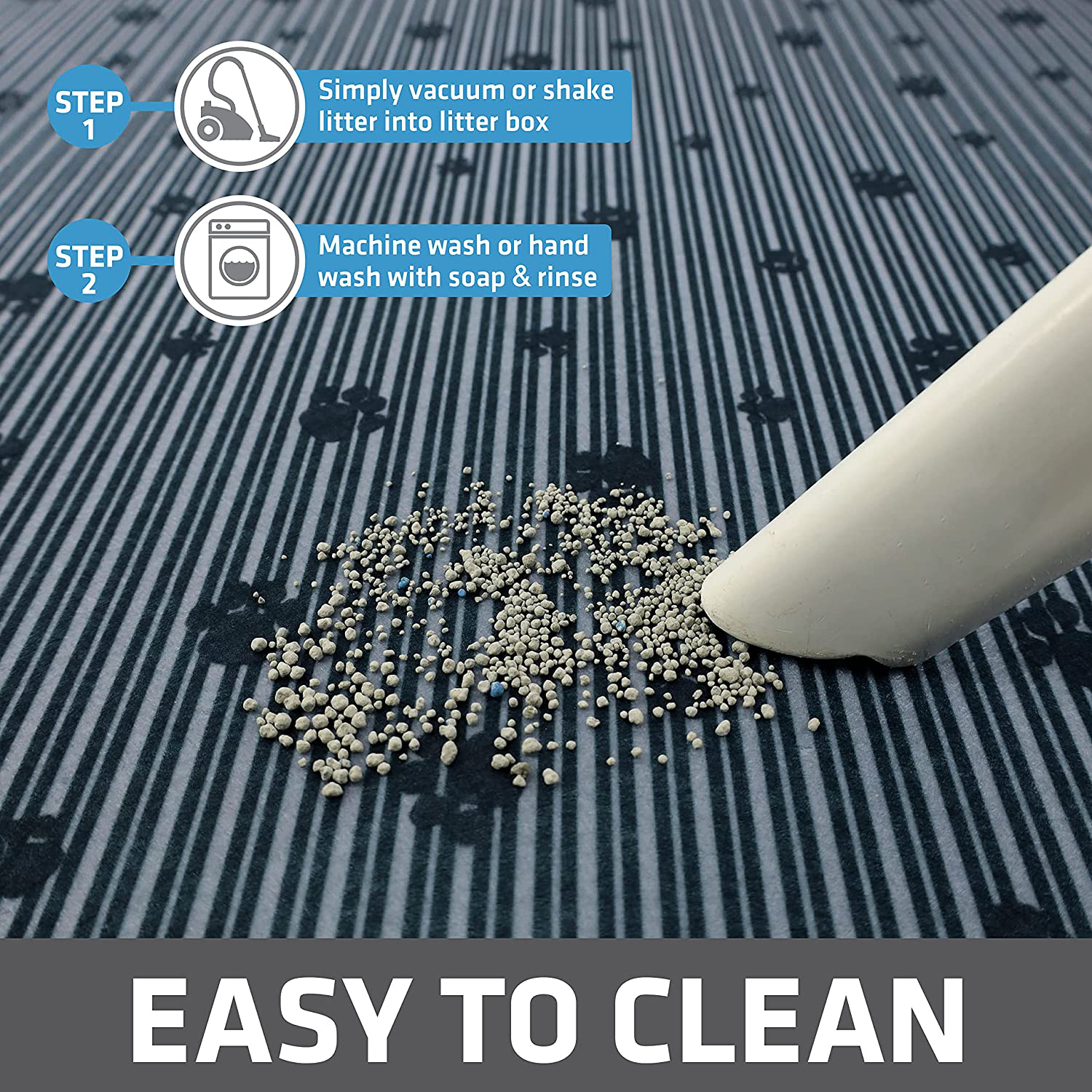 Drymate Original Cat Litter Mat, Contains Mess from Box for Cleaner Floors, Urine-Proof, Soft on Kitty Paws -Absorbent/Waterproof- Machine Washable, Durable (USA Made) Animals & Pet Supplies > Pet Supplies > Cat Supplies > Cat Litter Box Mats Drymate   