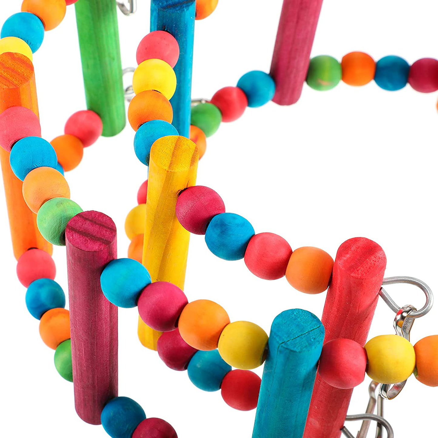 Skylety 3 Pieces Parrot Toys Include Bird Swing Ladders Bird Spiral Rope Perch Hanging Bell Rattan Balls Parrot Climbing Standing Chewing Toys for Small Parakeets Cockatiels Lovebirds Conures Animals & Pet Supplies > Pet Supplies > Bird Supplies > Bird Ladders & Perches Skylety   