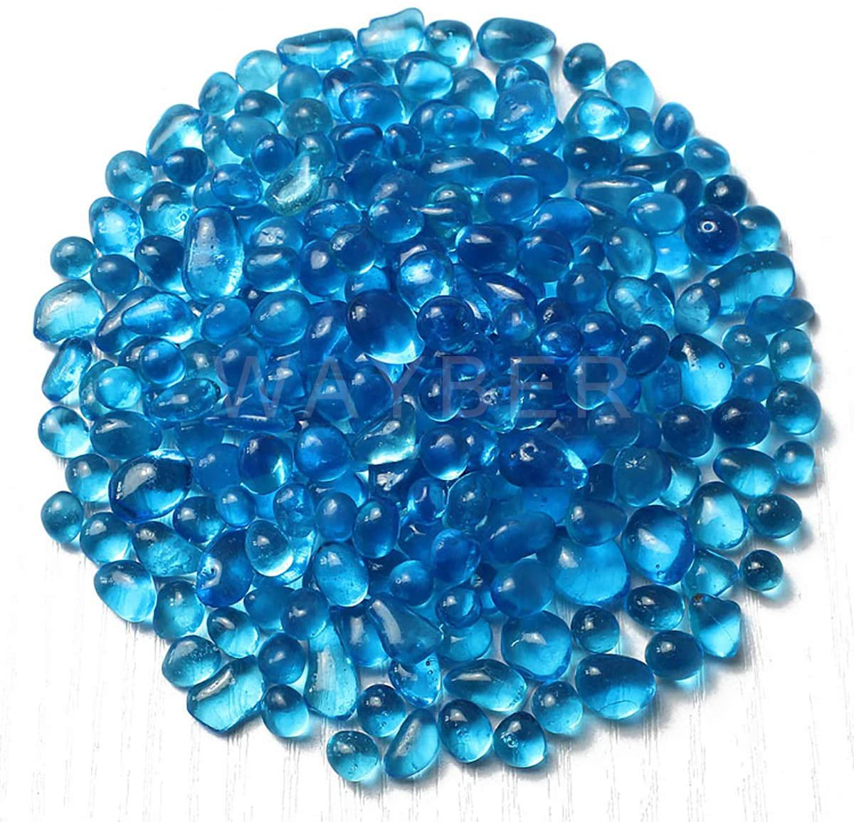 WAYBER Glass Stones, 1Lb/460G Irregular Sea Glass Pebbles Non-Toxic Ar –  KOL PET