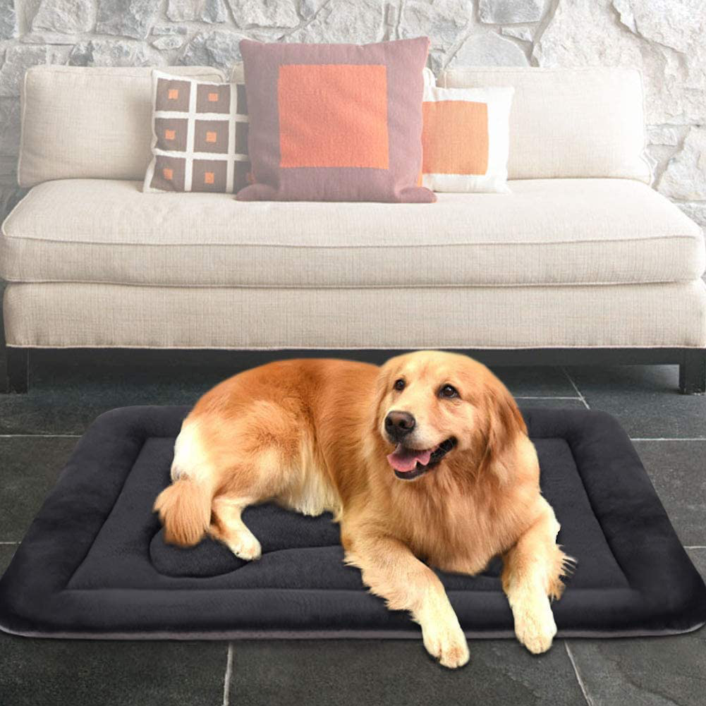  JoicyCo Large Dog Bed Crate Mat 42 in Washable Pet Beds Soft Dog  Mattress Non-Slip Kennel Mats,Grey L : Pet Supplies