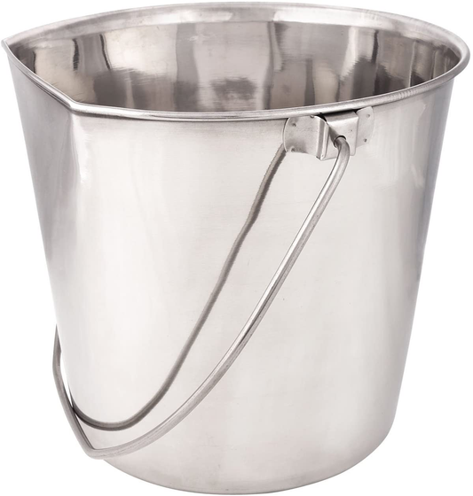 Proselect Stainless Steel Flat Sided Pet Pail Animals & Pet Supplies > Pet Supplies > Dog Supplies > Dog Kennels & Runs Pro Select 2-Quart  