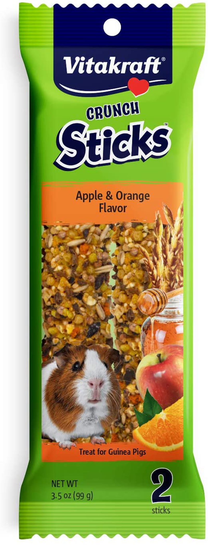 Vitakraft Guinea Pig Treat Stick - Apple and Orange - 3.5Oz Animals & Pet Supplies > Pet Supplies > Small Animal Supplies > Small Animal Treats Vitakraft   