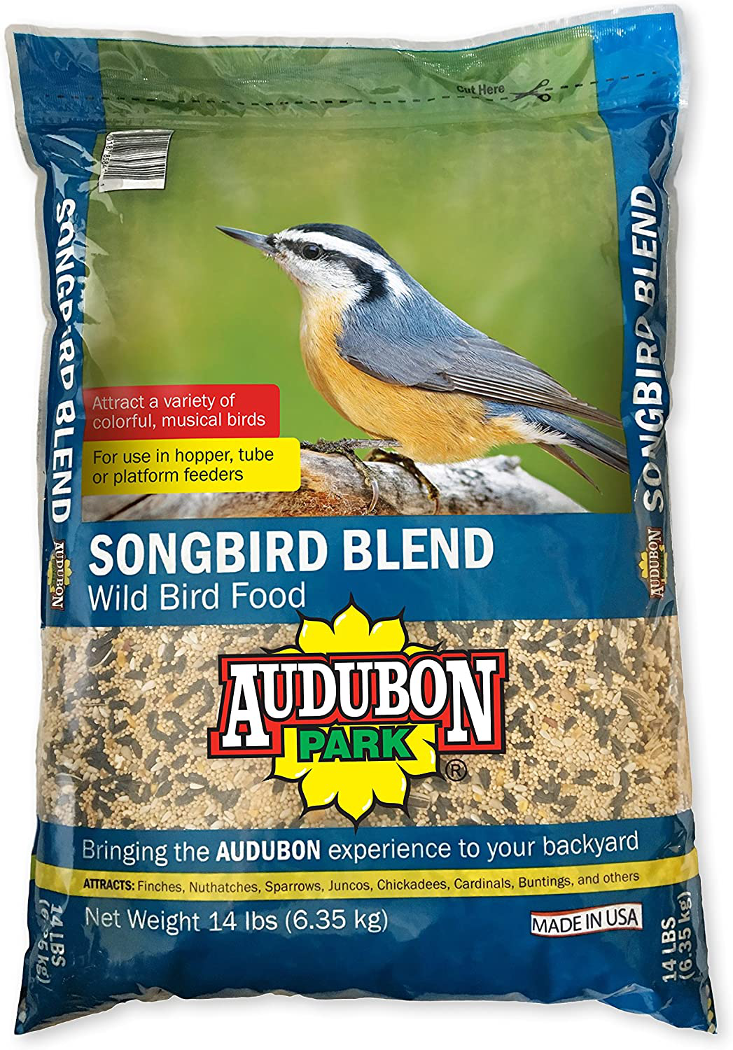 Audubon Park 12241 Songbird Blend Wild Bird Food, 14-Pounds Animals & Pet Supplies > Pet Supplies > Bird Supplies > Bird Food Audubon Park   