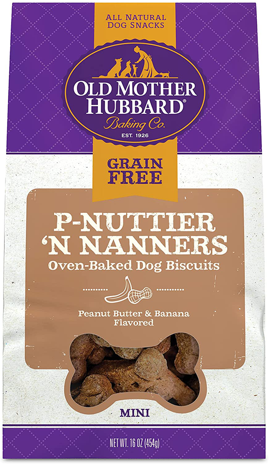 Old Mother Hubbard Peanut Butter & Banana Dog Treats, Grain Free, Oven Baked Crunchy Treats for Small Dogs, Natural, Healthy, Mini Training Treats, No Artificial Preservatives or Meat By-Products Animals & Pet Supplies > Pet Supplies > Dog Supplies > Dog Treats Old Mother Hubbard Peanut Butter & Banana  