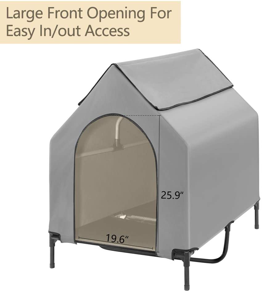 Fit Choice Elevated Dog House, More than Basics Extra Large Dog House W/Strong Beam Support up to 178 Lbs, 600D PVC Large Dog House W/Textilene 2X1 Bed & 1X1 Window Extra Carrying Bag (XL) Animals & Pet Supplies > Pet Supplies > Dog Supplies > Dog Houses Fit Choice   