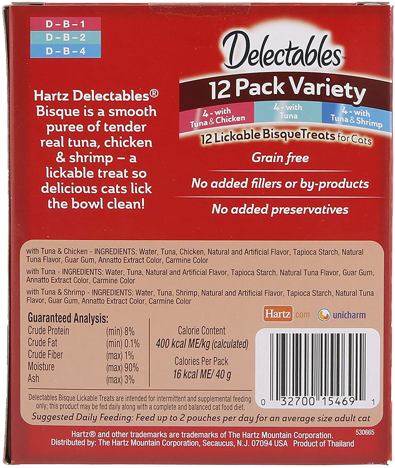 Hartz Delectables Bisque Lickable Wet Cat Treats for Adult & Senior Cats, Multiple Flavors Animals & Pet Supplies > Pet Supplies > Cat Supplies > Cat Treats Hartz   