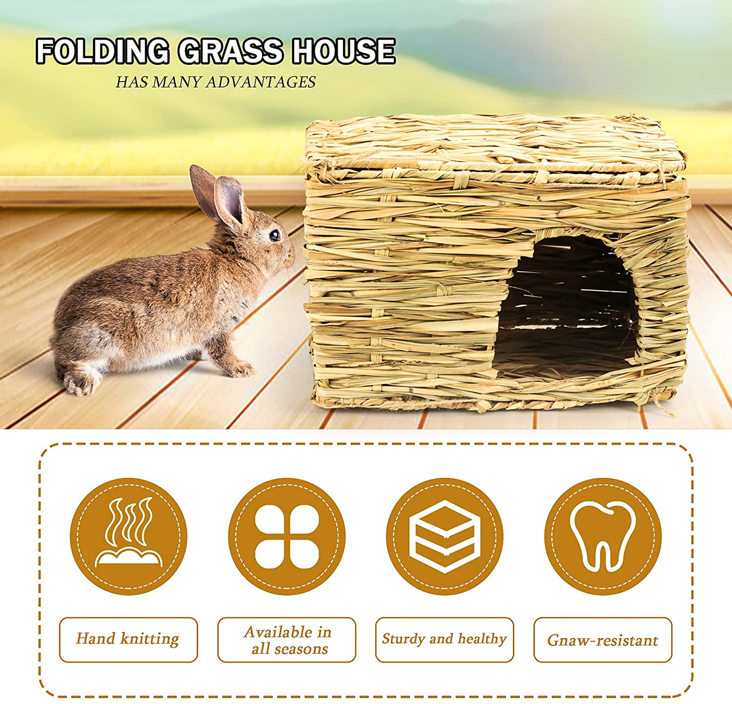 Bunny Grass House - Maison de jeu confortable en gazon naturel