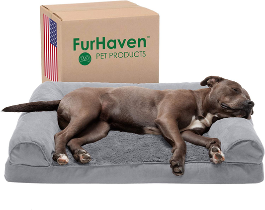 Furhaven Orthopedic, Cooling Gel, and Memory Foam Pet Beds for Small, Medium, and Large Dogs and Cats - Plush and Suede Sofa, Quilted Sofa, Comfy Couch Dog Bed, and More Animals & Pet Supplies > Pet Supplies > Dog Supplies > Dog Beds Furhaven   