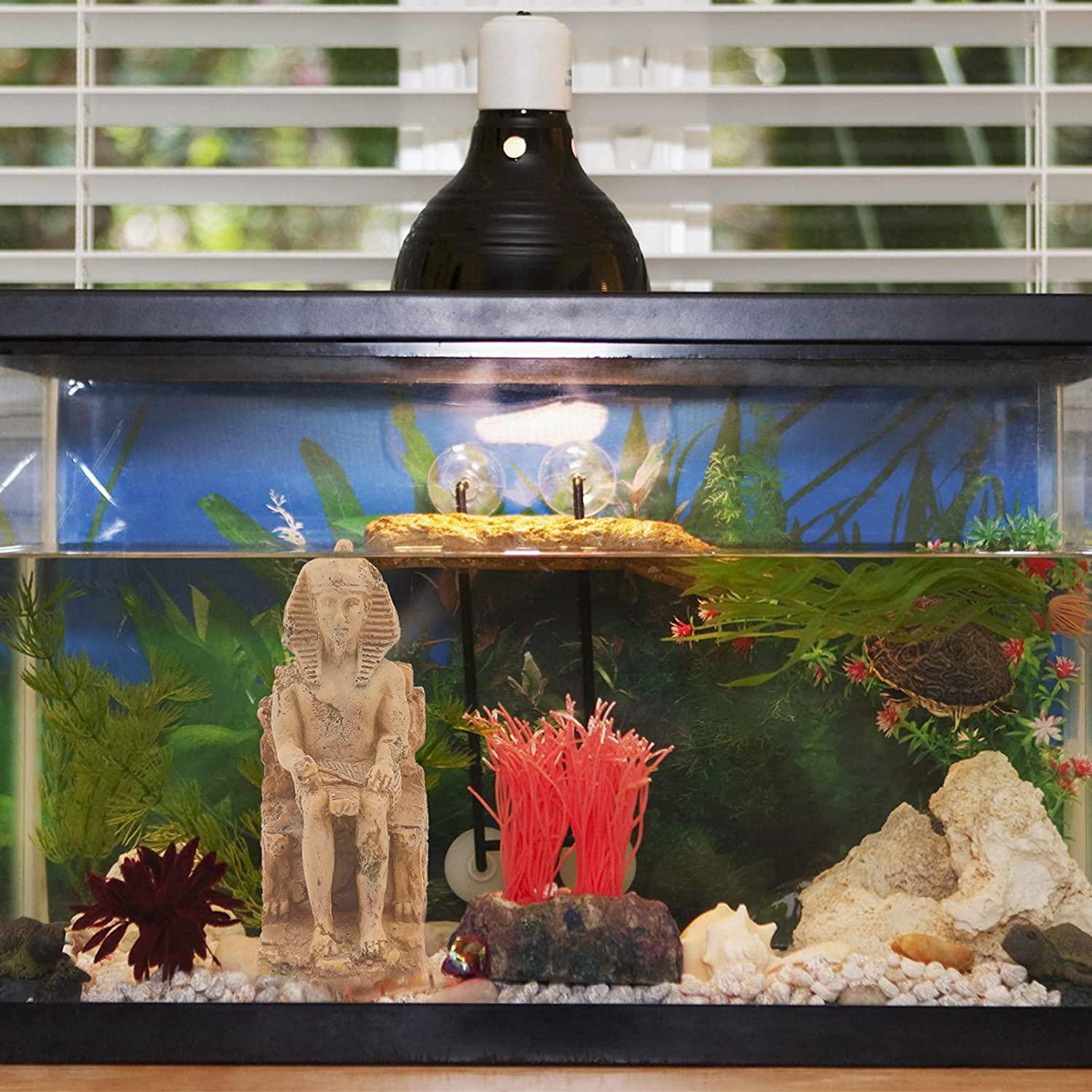Balacoo Resin Fish Tank Decorations Egyptian Figurines Pharaoh