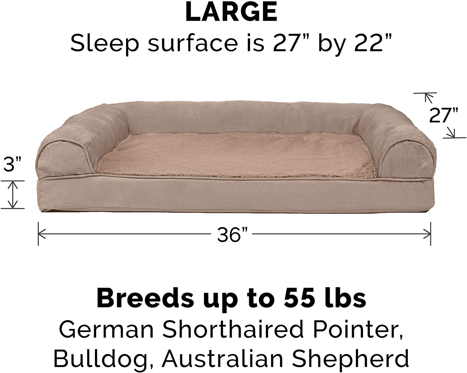 Furhaven Orthopedic, Cooling Gel, and Memory Foam Pet Beds for Small, Medium, and Large Dogs and Cats - Plush and Suede Sofa, Quilted Sofa, Comfy Couch Dog Bed, and More Animals & Pet Supplies > Pet Supplies > Cat Supplies > Cat Furniture Furhaven   