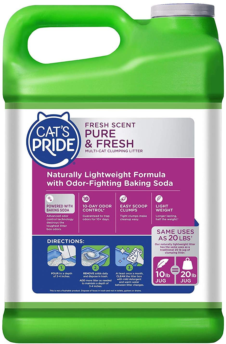 Cat'S Pride Fresh and Light Ultimate Care Lightweight Scented Multi-Cat Litter (20 Lbs.) Animals & Pet Supplies > Pet Supplies > Cat Supplies > Cat Litter Cat's Pride   